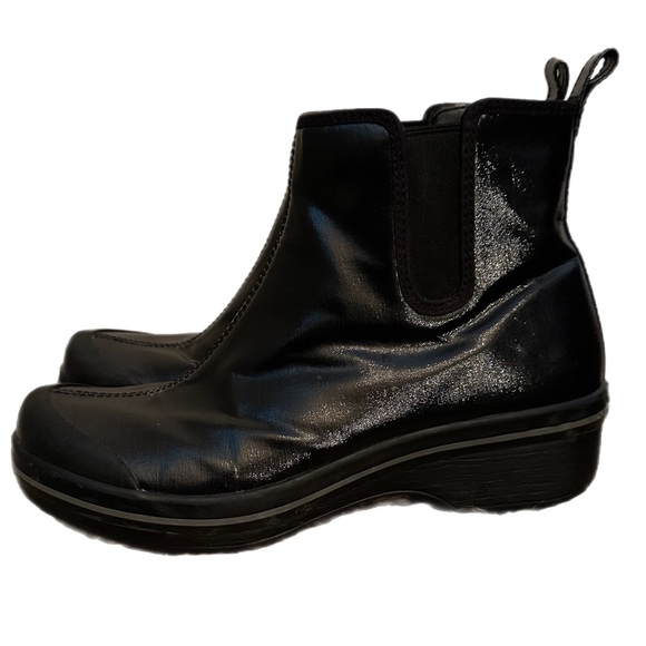Dansko Women's Black Leather Vail Rain Boot SZ 39 US 8.5-9 - Picture 2 of 8